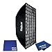 Produktbild Phot-R 80x120cm (31.5x47.2) Faltender Regenschirm Quadrat Softbox und Wabengitter mit Bowens Berg Montieren und Adapter Elinchrom Studio Strobe-Flash + Microfibre & Chamois Tuch