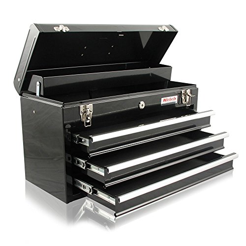 Preisvergleich Produktbild Werkzeugkasten mit 3 Schubladen und 1 Deckelfach - Schwarz