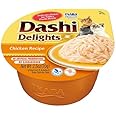 INABA Dashi Delights: Chicken Recipe (1 x 70g) / Bits in Broth Cat Food Topping, Rich in Protein, Natural Ingredients, Delicious and Healthy