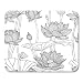Produktbild Mouse Pads Green Bud Black Drawing Linear Lotus Flower White Botany Pink Color Mouse Pad for notebooks,Desktop Computers mats Office Supplies