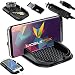 Produktbild mobilefox® KFZ Anti-Rutsch Matte integr. Handy Halterung + Ladekabel + USB Type C Adapter Set für Samsung Galaxy S10 S10+ S10e S9 S8 Plus Note 8 A3 A5 (2017) - Rutschfestes Auto Halter Pad