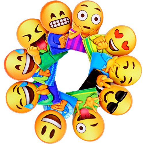 German Trendseller® – 12 x Emoji – Fingerpuppen – Wilde Kerle ┃ -NEU- ┃ Kindergeburtstag ┃ Mitgebsel ┃12 Stück - 6