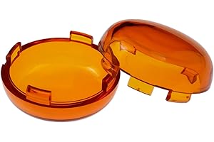 YHMTIVTU Lot de 2 cache-lentilles pour feux clignotants Harley Sportster Street Glide Road King Softail Dyna Ambre