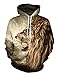 Produktbild Ninimour Unisex Slim Fit 3D Digital Bedruckte Dünnen Sweatshirt Kapuzenpullover Hoodies (XL, QYDM011mu)