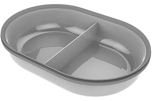 Sure Petcare SureFeed Split Pet Bowl with Integrated Seal, Compatible with Sure Petcare SureFeed Microchip Pet Feeder with Sealed Lid, Works for Wet and Dry Food, Keeps Food Fresh, Grey