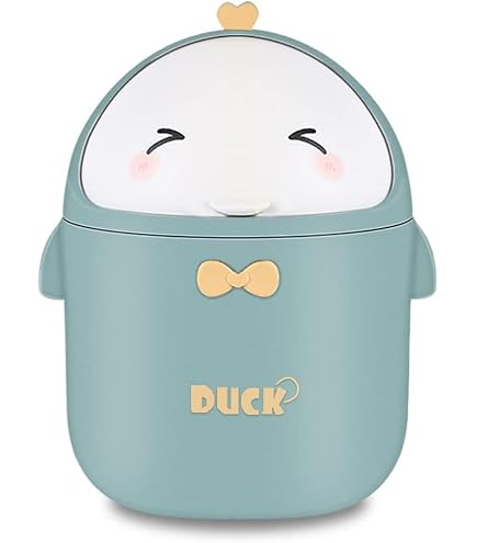 Corbeille En Plastique Poubelle,Mini Poubelle De Bureau Design Créatif Animal Panda Avec Couvercle,Poubelle De Table Portable,Poubelle De Table De Maquillage,pour Salle Bain, Cuisine, Bureau