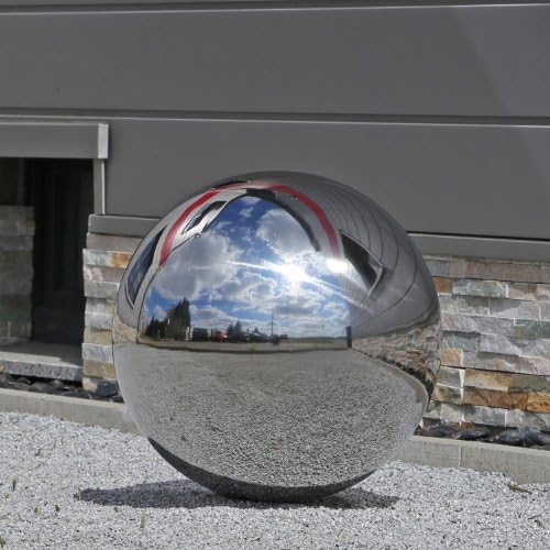 CLGarden 48 cm V2A Sphere with Mirror Finish Floating 48cm Ball hollow Stainless Steel decorative Garden terrace home 480mm