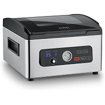 Caso VacuChef 40 Macchina Sottovuoto In Acciaio Inox + 50 Sacchetti 30x40 Cm - Potente Pompa 70 L/min, Doppia Saldatura, Marinatura