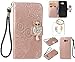 Produktbild für Samsung Galaxy A5 2017 PU Diamant Strass Niedlich Eule Leder Silikon Schutzhülle Handy case Book Style Portemonnaie Design für Samsung Galaxy A5 2017 A520 5.2'' + Schlüsselanhänger ( 7UJM (3)