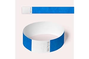 Tyvek Wristbands, 100 Pack by AA Wristbands, Parties, Security, Festivals, Events. Paper Like (Royal Blue)