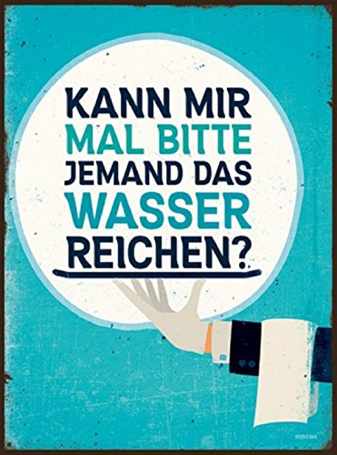 Sticky Jam Retro-Blechschild Wasser reichen
