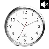 ONETIME MNU 3300 Weiße Funkwanduhr aus Aluminium mit...