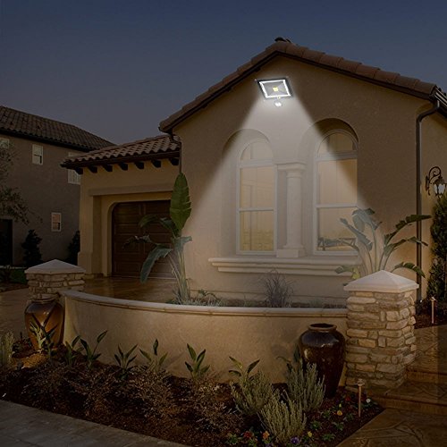 SAILUN 2x10W LED SMD Strahler Fluter Außen Flutlicht Strahler mit PIR Bewegungsmelder Fluter Wasserdicht IP65 Aluminiumkörper Schwarz Warmweiß - 6