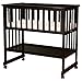 Baby Bassinet with Storage Shelf (Dark Brown)
