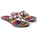 Great Art Rajasthani Jaipuri Jodhpuri Girls Women Traditional Design Multi Color Beaded Ethnic Style Flat Chappal RS.326.00