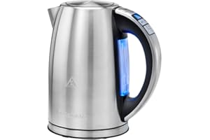 Cuisinart Hervidor eléctrico con jarra Multi-Temp | Ebullición rápida, 3KW | Sin cable | 1,7L de capacidad | Temperatura ajustable | Filtro antical lavable y extraíble | Acero inoxidable