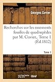 Image de Recherches sur les ossements fossiles de quadrupèdes par M. Cuvier,. Tome 1