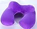 Produktbild Yeying123 Super Soft Aufblasbare Nackenstütze U-Förmige Kissen Mit Ohrstöpsel Augenmaske Und Kordelzug Tasche Für Erholung Und Reisen,Purple