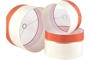 Abat-jour rond bicolore 30 cm terracotta – Pour lampes de table, lampadaires ou suspensions – Idéal pour salon et chambre – Compatible E27 & E14, max 60W – Stella & Mag Creative