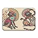 Produktbild Nacasu Memory Foam Bath Mat Non Slip Absorbent Super Cozy Plush Bathroom Rug Carpet,Tribal Ethnic Patterns On A Monkey Tailed Posing Animal Wildlife Creatures Print,Decor Door Mat 23.6 X 15.7 Inches