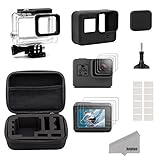 Estuche de viaje pequeño: 17*12*7cm, hecho de EVA, mantiene tu GoPro y sus accesorios seguros, protegidos y organizados; recomendado para viajar y guardarlo en casa.