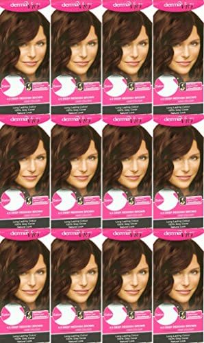 24 PACKS of Salon Fashion Permanent Hair Colour 4.5 Deep Reddish Brown