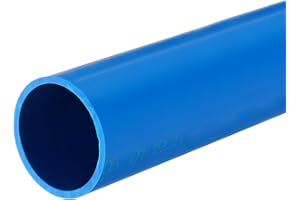 QUARKZMAN Tube Rigide en PVC Tube Rond 28mm ID 32mm OD 20cm de Long Bleu pour Conduite d'Eau, Manchon de Câble
