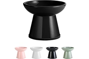 BATITIE Gamelle Chat Surélevée Bol Chat - Gamelle Surelevee pour Chat Ceramique avec Bande Antidérapante - Gamelles pour Chats Surelevees Anti Vomissement - Extra Large Ecuelle Nourriture Pour Chat - 270 ml