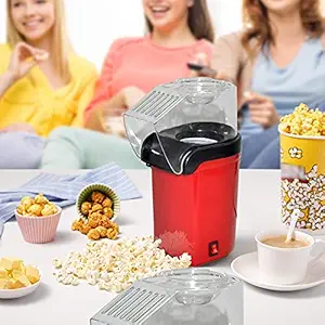 Ubersweet Imported Electric Corn Popcorn Maker Machine 1200W Fast Hot Air Mini Popcorn Popper with Top Cover Snack Popcorn Maker fo Family Party No Oil Needed_123130