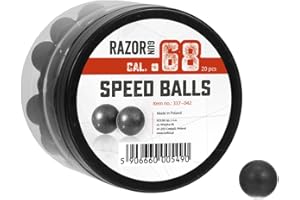 KOLBA RazorGun 68 Calibre .68 bolas de goma / 20 unidades para Umarex T4E HDS y SG-68 bolas de reutilizables de alto rendimiento