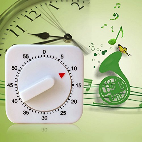 Da.Wa Küchentimer 60-minütigen kurzzeitwecker Zeitschaltuhr Erinnerung, 1 Stück, Weiss - 3