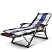 Produktbild AJZXHEEinfach und Kreativ Liegestühle, Liegestühle, Mehrzweck-Siesta-Bett, Tragbare Couch, Massagesessel (Farbe : Black and Red+Thick Blue Grid)