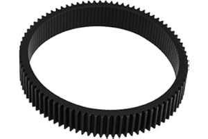 SG Store Nahtloser Fokus-Zahnrad-Ring für 60–67 mm Durchmesser Objektiv Follow Focus Ring Standard 0,8 Mod 360° Rotation Fokus Gear Videokamera-Objektiv Zubehör Schwarz