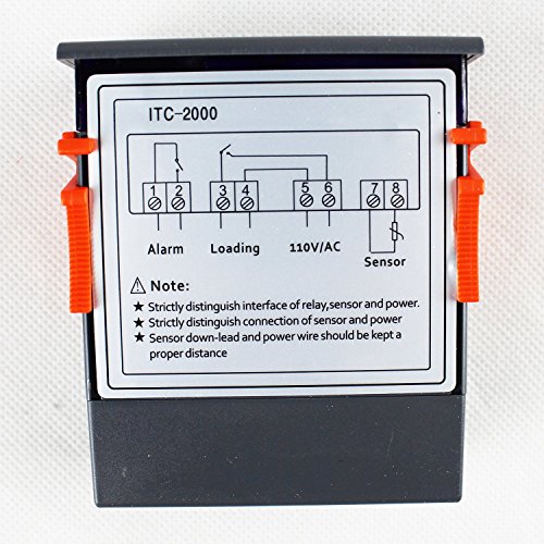 Inkbird ITC-2000 230V Digitale Heizen oder Kühlen Temperaturregler Temperature Controller Thermostat Regler mit Sensor Sonde, 1 Relais Ausgang, 1 Alarm Ausgang - 3