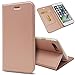 Produktbild Wendapai iPhone 7 Plus Anti-Scratch Leather Phone Cases Schutz Skin Double Layer Bumper Hülle stoßfest Impact Defender Schutz Hülle Anti-Scratch zum iPhone 7 Plus, Rose Gold