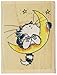 Produktbild Penny Schwarz 2,5 x 3 Zoll Katze auf The Moon montiert Gummi Stempel, rot