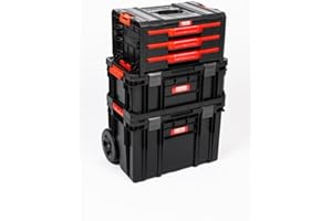 ‎KREHER XL Tool Trolley, Workshop Case Set, Workshop Trolley Set from Q-Brick Series with Lots of Accessories W x D x H in cm: 53 x 38 x 98 cm The Mobile All-Rounder, Private and Commercial (Set 7)