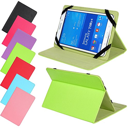 Universal Slim Tasche für Tablet Modelle 7, 8, 9 oder 10 Zoll Größe Schutz Case Hülle Cover (7 / 8 Zoll, Grün)