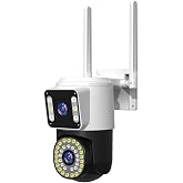4MP Yoosee Dual Lens IP Camera - WIFI Outdoor Automatic Monitoring, Waterproof Wireless Security Home Camera, Colorful Night Vision