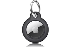 Yisica Étuis pour Apple AirTag Coque, Airtag Porte Clé -Anti Chute et Anti Rayures pour Animaux Portefeuilles et Bagages, Compatible avec Le Airtag Locator Tracker Étui (Noir)