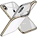 Price comparison product image iPhone X Case, EZZYMOB [Ultra Thin] [Slim Fit] Apple iPhone X Crystal Clear Transparent Gel Phone Case with Superb Grip, [Anti-Scratch] [Shockproof] [Apple iPhone X, iPhone 10 Cover Case] [Support Wireless Charging] [Screen Protector friendly] (Gold)