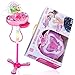 Produktbild Anpro Kinder Karaoke Karaokemaschinen Karaoke-Mikrofon mit verstellbarem Ständer, Mikrofone Spielset von Zwei Mikrofonen Party Lautsprecher mit Musikfunktion und Blinklichter für Kinder und Mädchen
