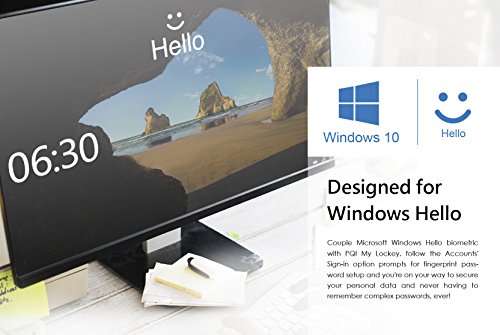 Mini-USB-Fingerabdruck-Leser für Windows10 Hello, PQI My Lockey 360° Touch Schnell passender multi-biometrischer Fido-Sicherheitsschlüssel - 4