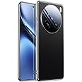 QJONSIU Case Compatible with Vivo X200 Pro, [Anti-Scratch] Ultra Thin Protective Case, PU Leather Case, Case Compatible with Vivo X200 Pro, Black