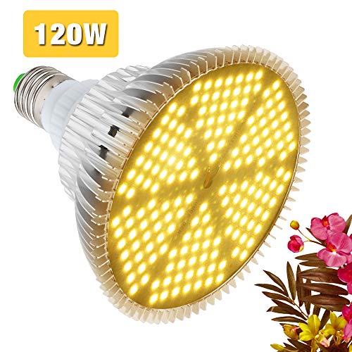 120W Lámpara de Cultivo de Plantas, E27 180 Leds Lámpara de Plantas Iluminación de Espectro Completo, luz de Crecimiento para Plantas de Interior, Hidropónica Planta, Flores