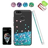 Gorgeous Liquid Glitter: Muy lindo, para niñas y mujeres, de alta calidad y estuche de TPU suave y transparente, infundido con líquido y brillos, proceso herméticamente cerrado. Brillo en el interior es un toque agradable, flote libremente cuando mueve su teléfono, traiga mucho más diversión para usted; Haga que el teléfono Xiaomi Mi 5X /Xiaomi Mi A1 sea especial y hermoso.