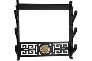 GOONSDS Support Mural Épée Holder Samurai Display Hanger pour Katana Wakizashi 3TIER,Dragon 3 Tier