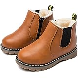  Nasonberg Jungen Mädchen Winter Schneestiefel Warme weiche Winterschuhe Boots für Kinder Baby,Braun2,21 EU