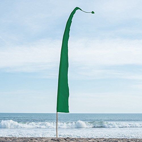 Festivalflaggen! Perfekt für Werbung, Gärten & Festivals ~ 5 Meter hoch! Fallschirm Seide! Viele Farben erhältlich !! Keine Fahnenmasten inklusive !! (Flaschengrün)