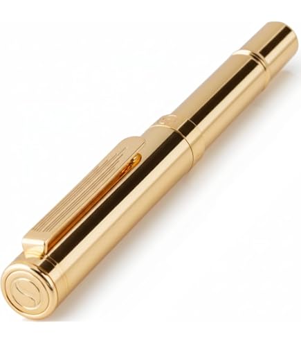 Scriveiner Silver Chrome Rollerball Pen - Stunning Luxury Pen, Real Gold Plating, Schmidt Ink Refill, Best Roller Ball Gift Set for Men & Women, Professional, Executive Office, Nice, Fancy Pens